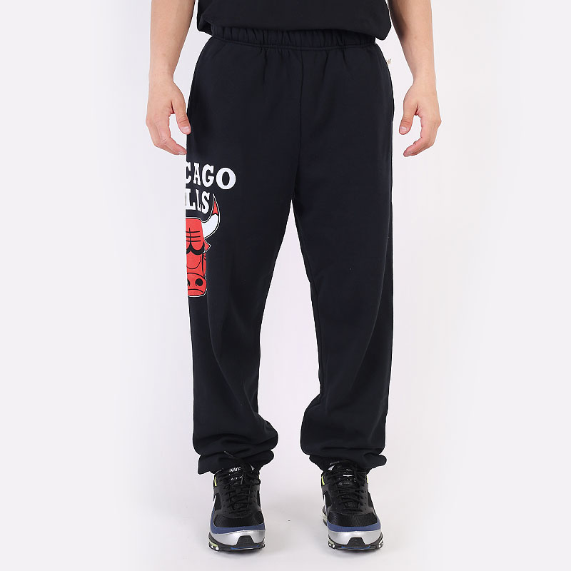 мужские черные брюки Mitchell and ness NBA Chicago Bulls Pants 507PCHIBULBLK - цена, описание, фото 4